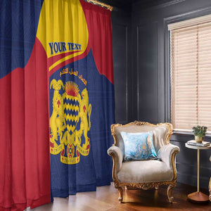 Afro Tchad Personalised Window Curtain Coat Of Arms - African Pattern
