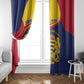 Afro Tchad Personalised Window Curtain Coat Of Arms - African Pattern