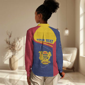 Afro Tchad Personalised Women Casual Shirt Coat Of Arms - African Pattern