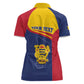 Afro Tchad Personalised Women Polo Shirt Coat Of Arms - African Pattern