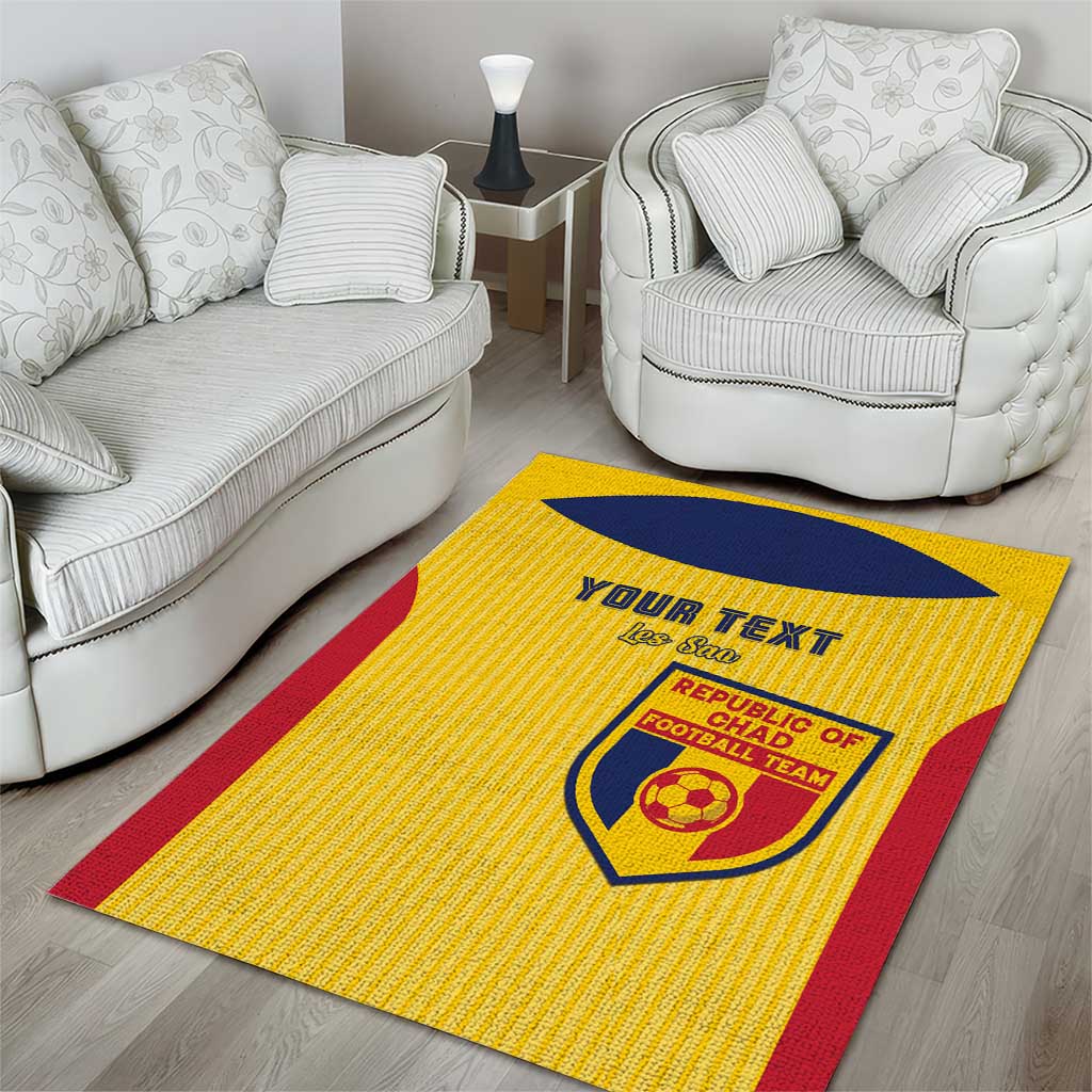 Custom Chad Football Area Rug Go Champions