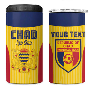 Custom Chad Football 4 in 1 Can Cooler Tumbler Go Champions