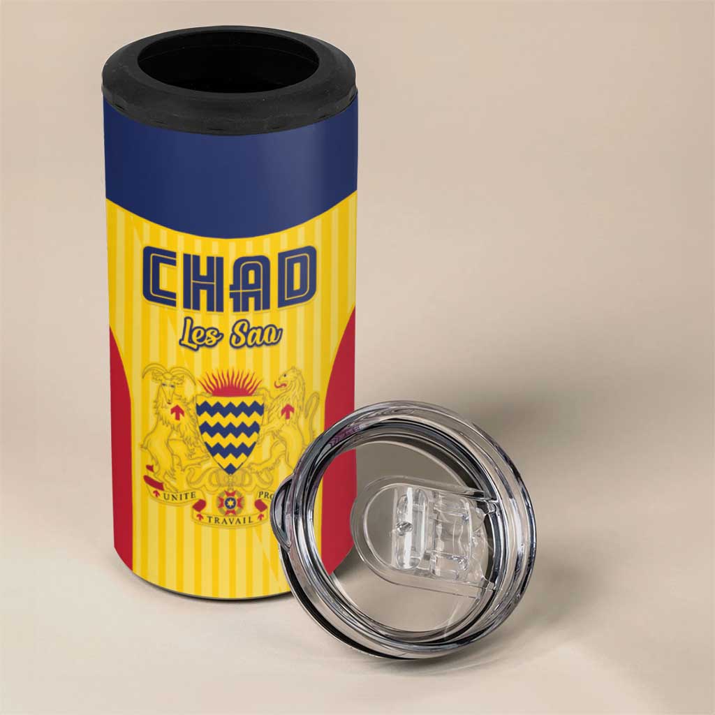 Custom Chad Football 4 in 1 Can Cooler Tumbler Go Champions