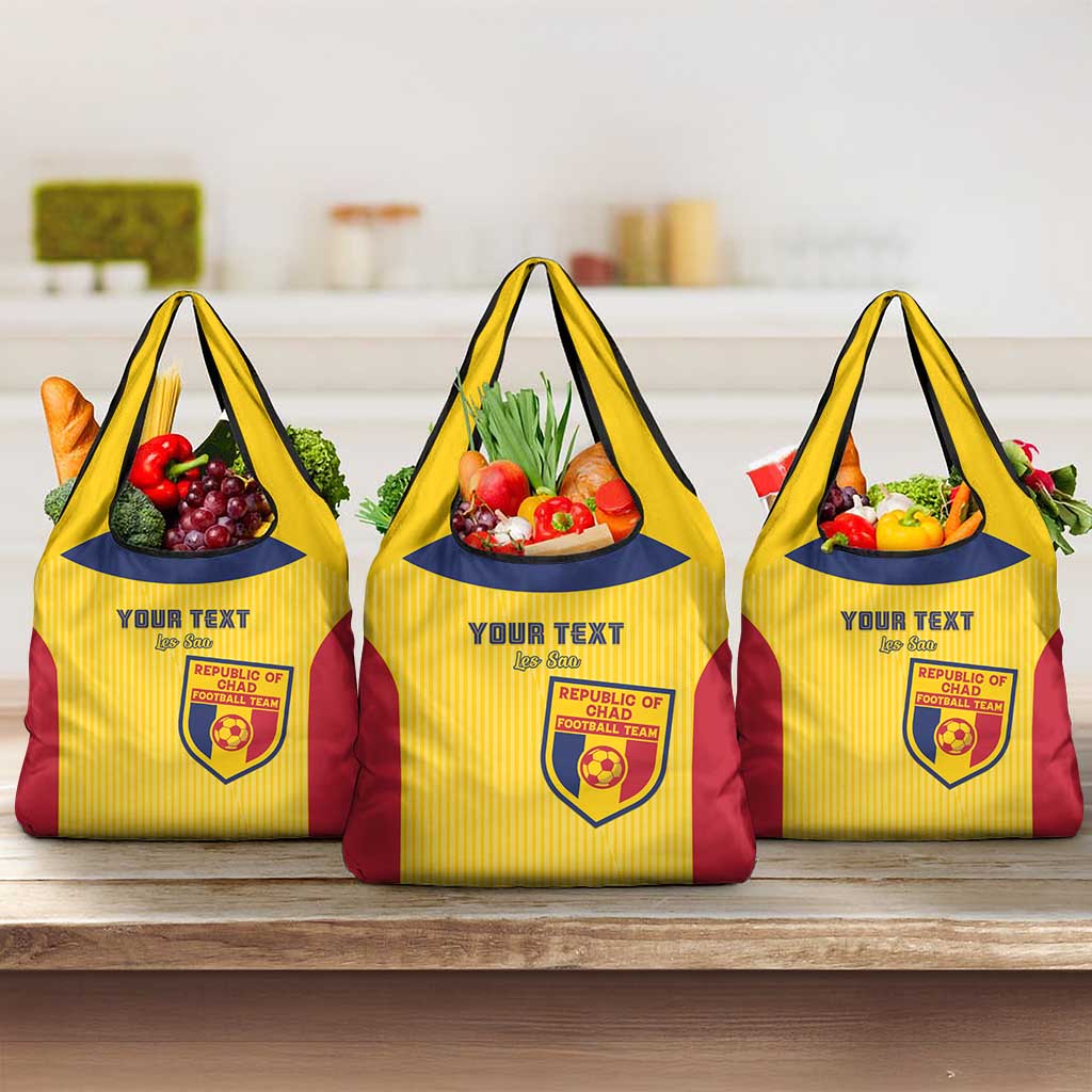 Custom Chad Football Grocery Bag Go Champions