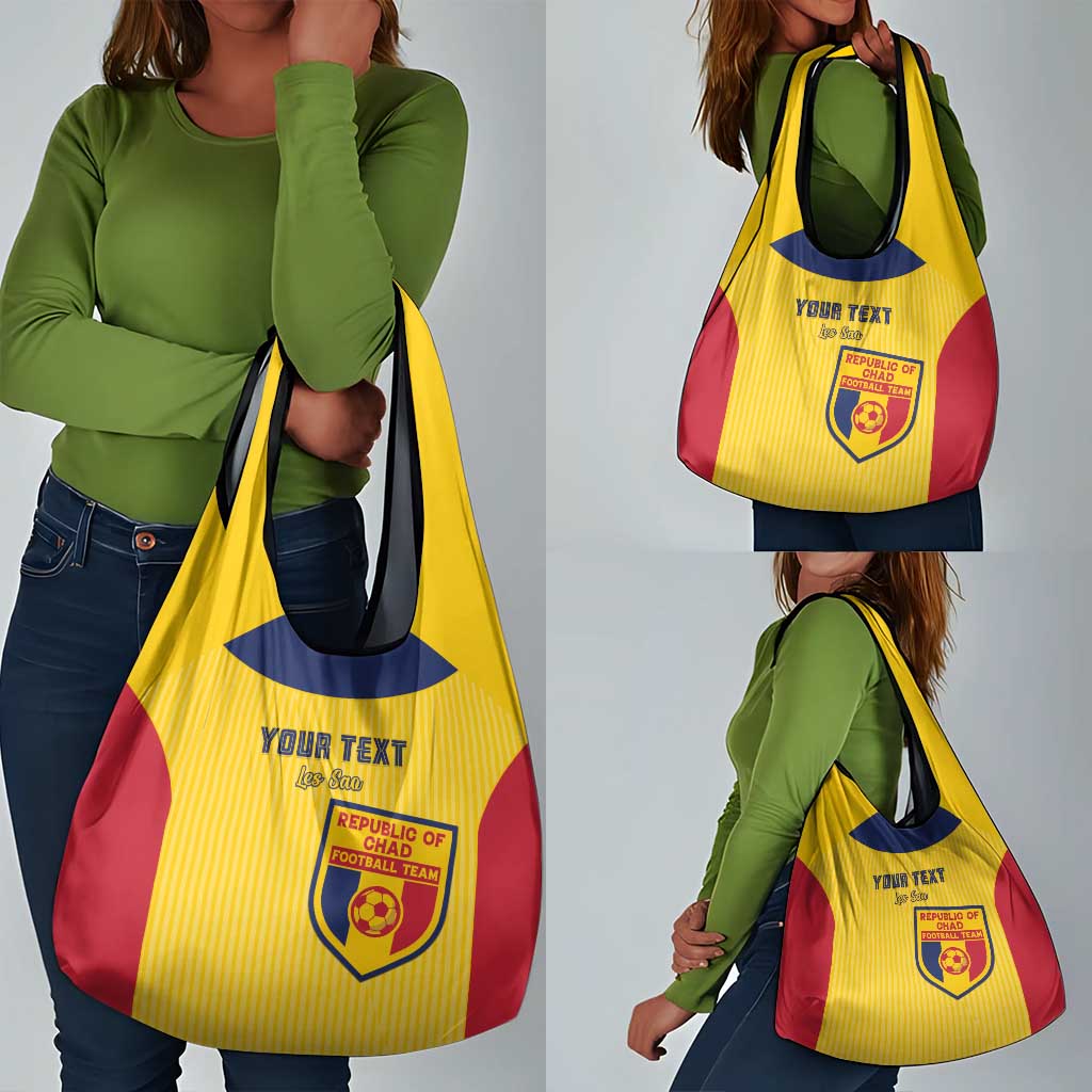 Custom Chad Football Grocery Bag Go Champions