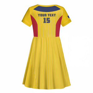 Custom Chad Football Kid Short Sleeve Dress Go Champions
