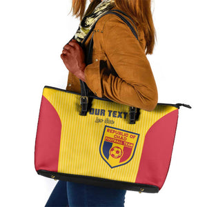 Custom Chad Football Leather Tote Bag Go Champions
