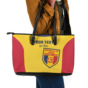 Custom Chad Football Leather Tote Bag Go Champions