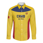 Custom Chad Football Long Sleeve Button Shirt Go Champions