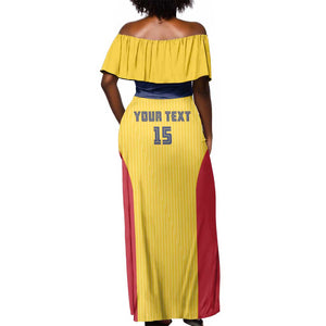 Custom Chad Football Off Shoulder Maxi Dress Go Champions