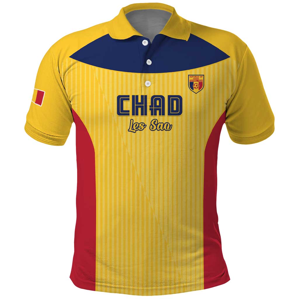 Custom Chad Football Polo Shirt Go Champions