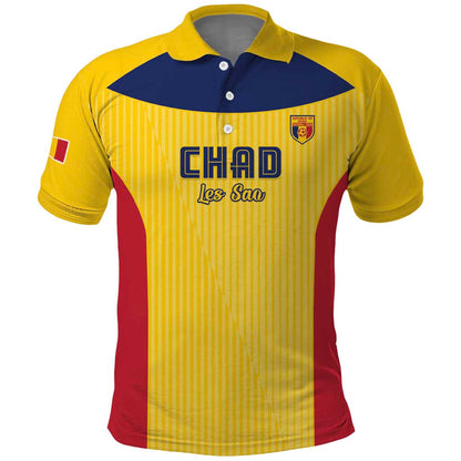 Custom Chad Football Polo Shirt Go Champions