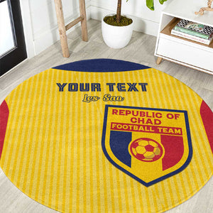 Custom Chad Football Round Carpet Go Champions