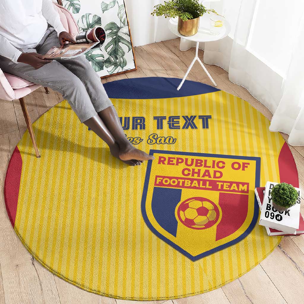 Custom Chad Football Round Carpet Go Champions