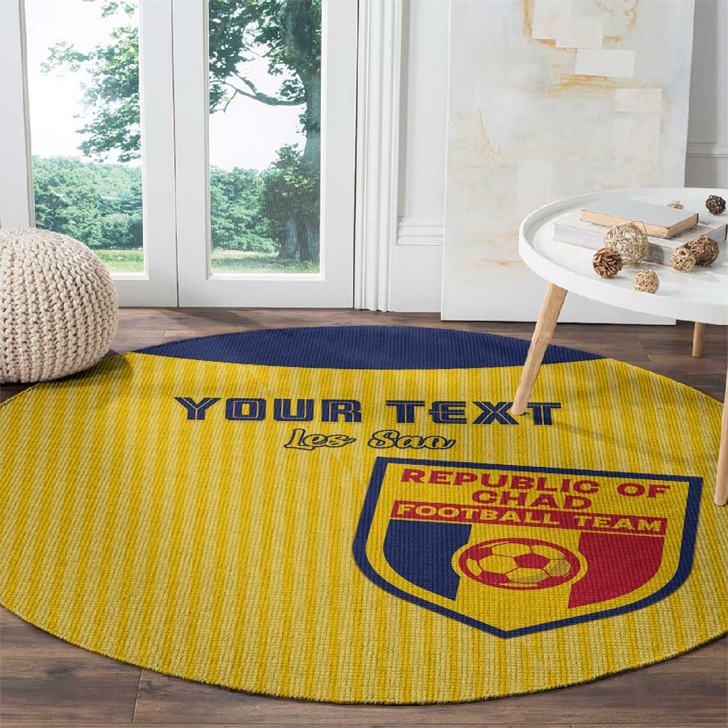 Custom Chad Football Round Carpet Go Champions