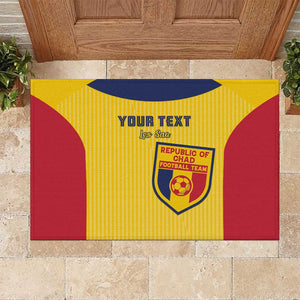 Custom Chad Football Rubber Doormat Go Champions