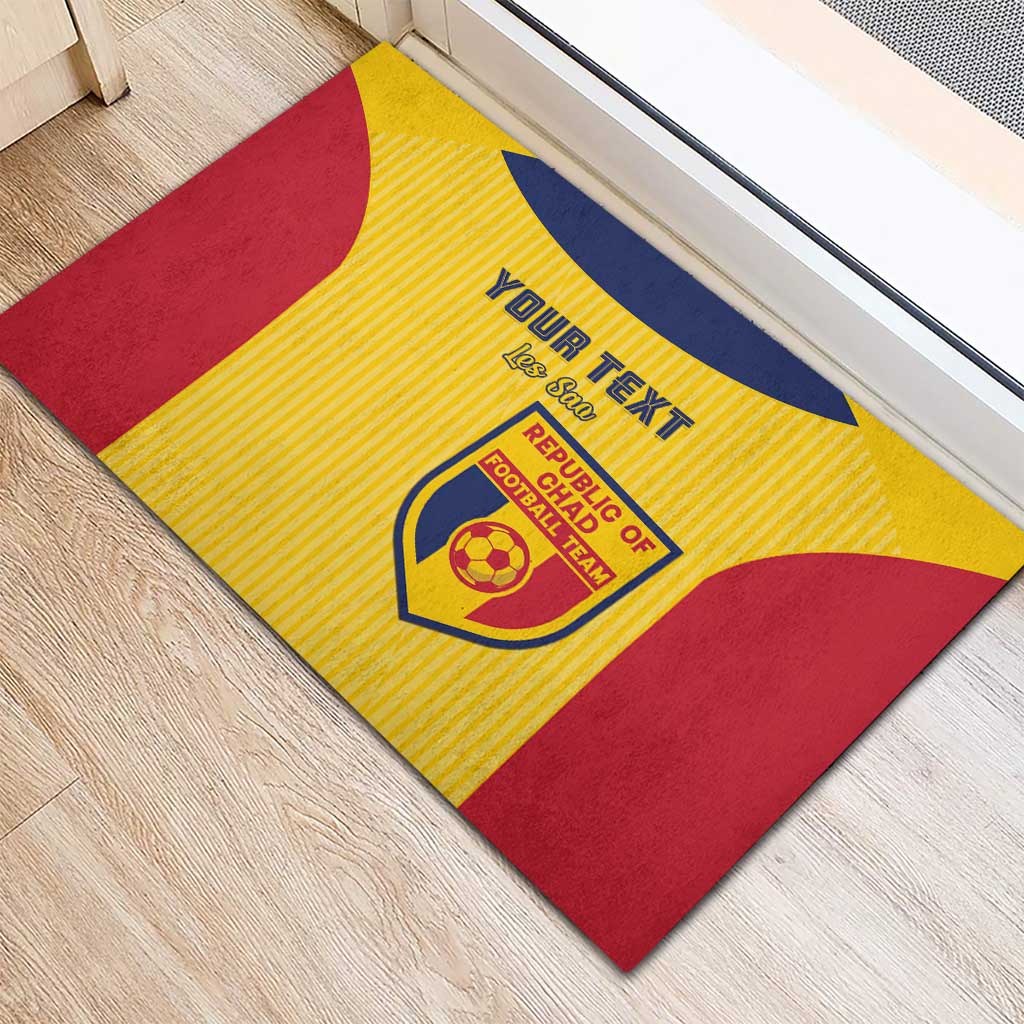 Custom Chad Football Rubber Doormat Go Champions