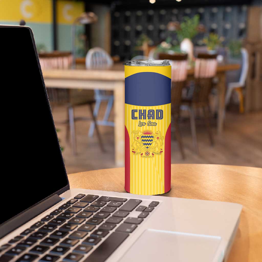 Custom Chad Football Skinny Tumbler Go Champions