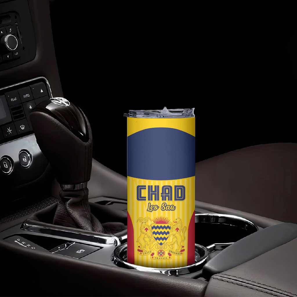 Custom Chad Football Skinny Tumbler Go Champions