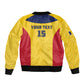Custom Chad Football Sleeve Zip Bomber Jacket Go Champions