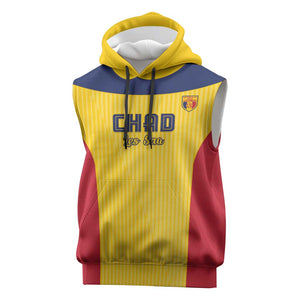 Custom Chad Football Sleeveless Hoodie Go Champions - African Pride