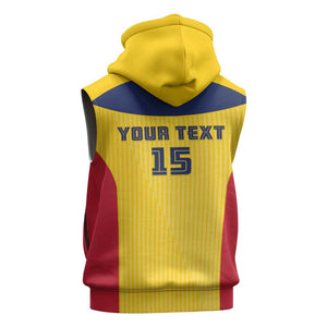 Custom Chad Football Sleeveless Zip Hoodie Go Champions - African Pride