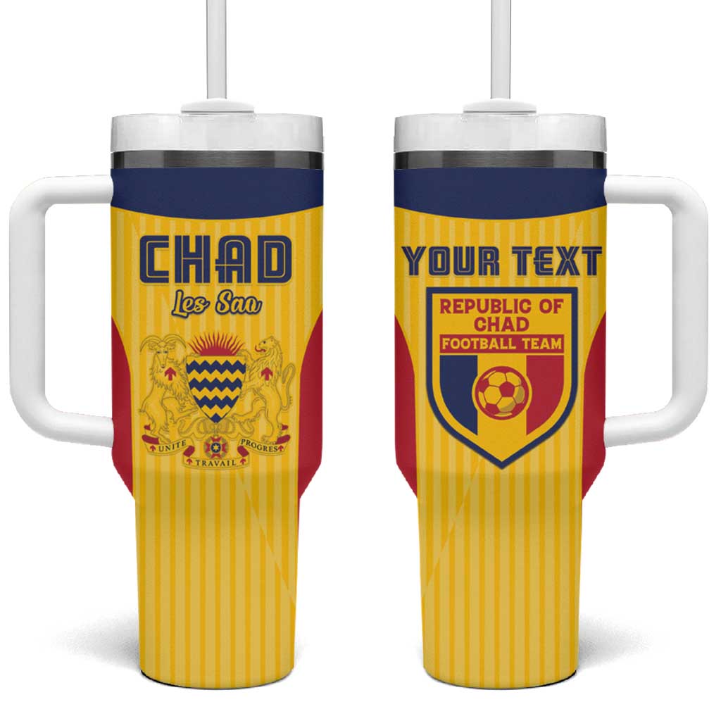Custom Chad Football Tumbler With Handle Go Champions