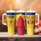 Custom Chad Football Tumbler With Handle Go Champions