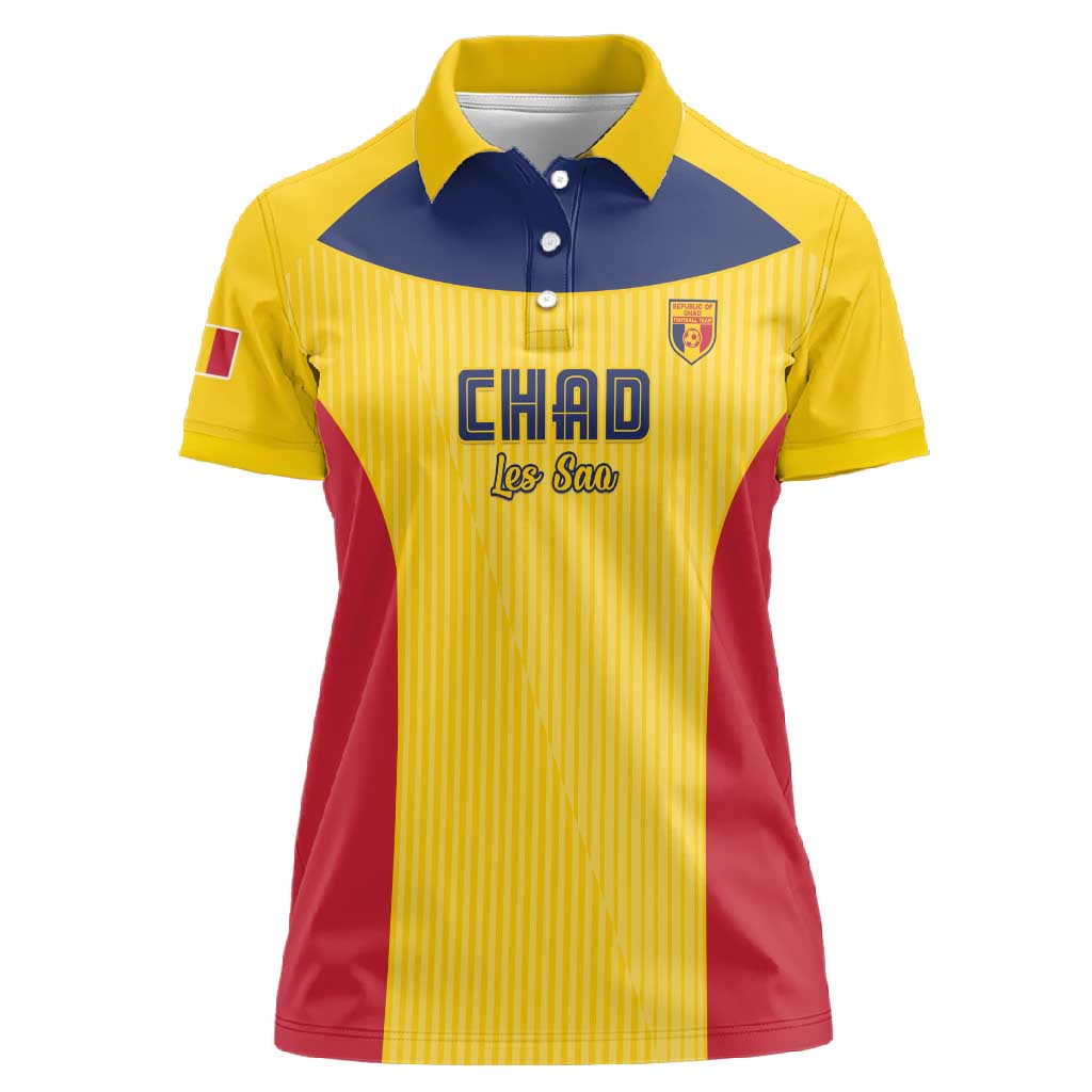 Custom Chad Football Women Polo Shirt Go Champions