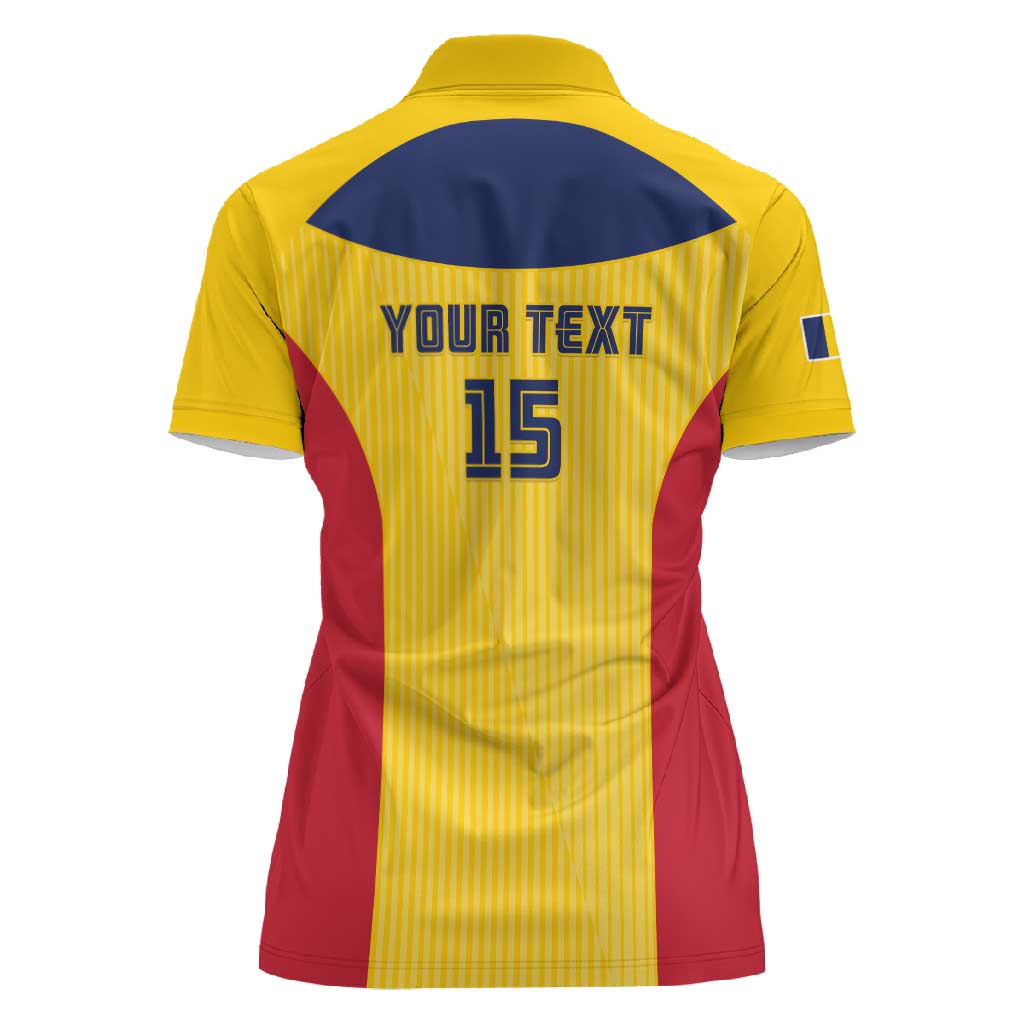 Custom Chad Football Women Polo Shirt Go Champions
