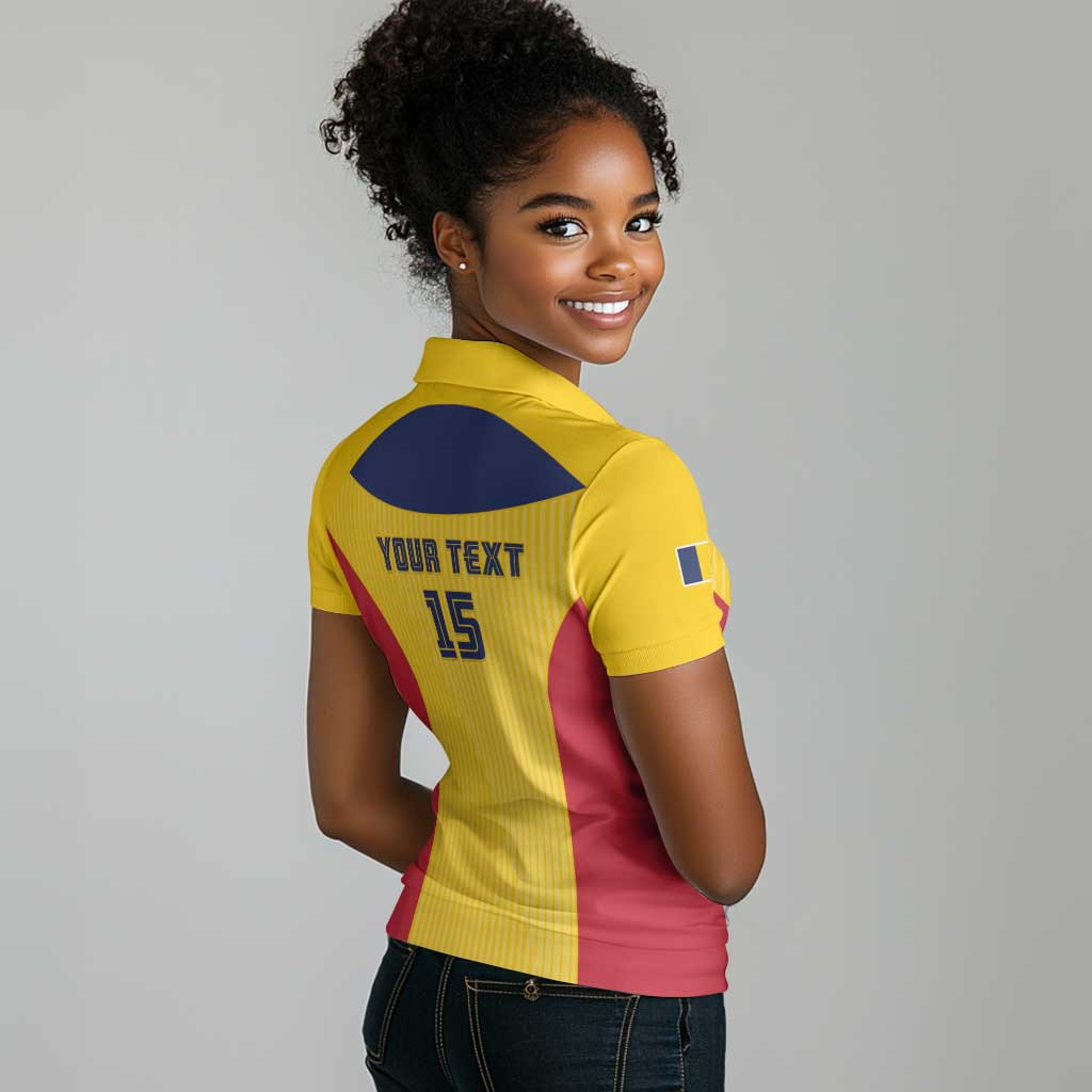 Custom Chad Football Women Polo Shirt Go Champions