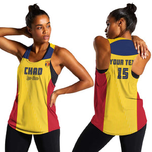 Custom Chad Football Women Racerback Tank Go Champions