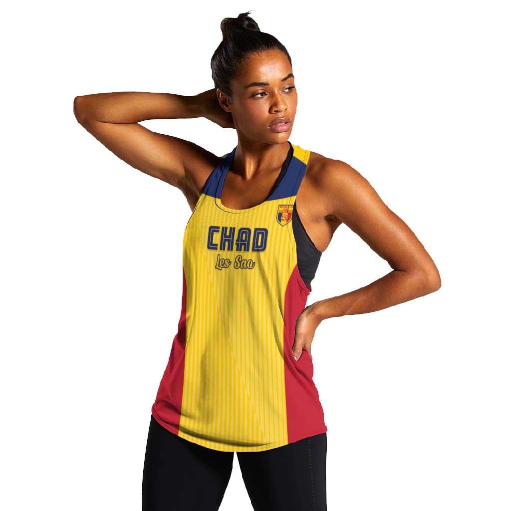 Custom Chad Football Women Racerback Tank Go Champions