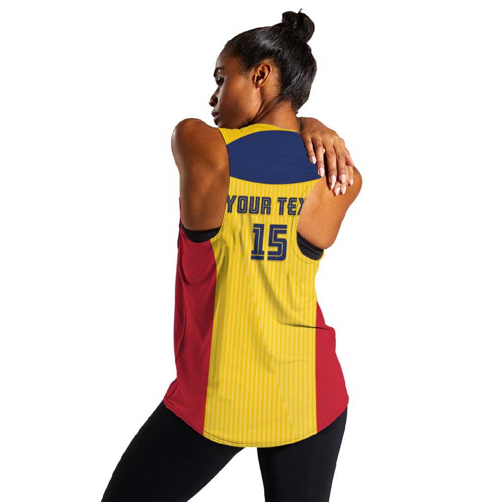 Custom Chad Football Women Racerback Tank Go Champions