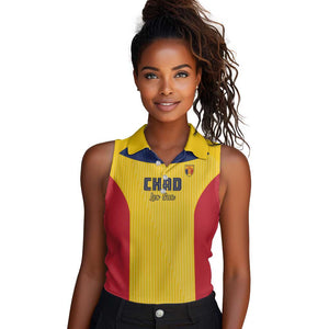 Custom Chad Football Women Sleeveless Polo Shirt Go Champions