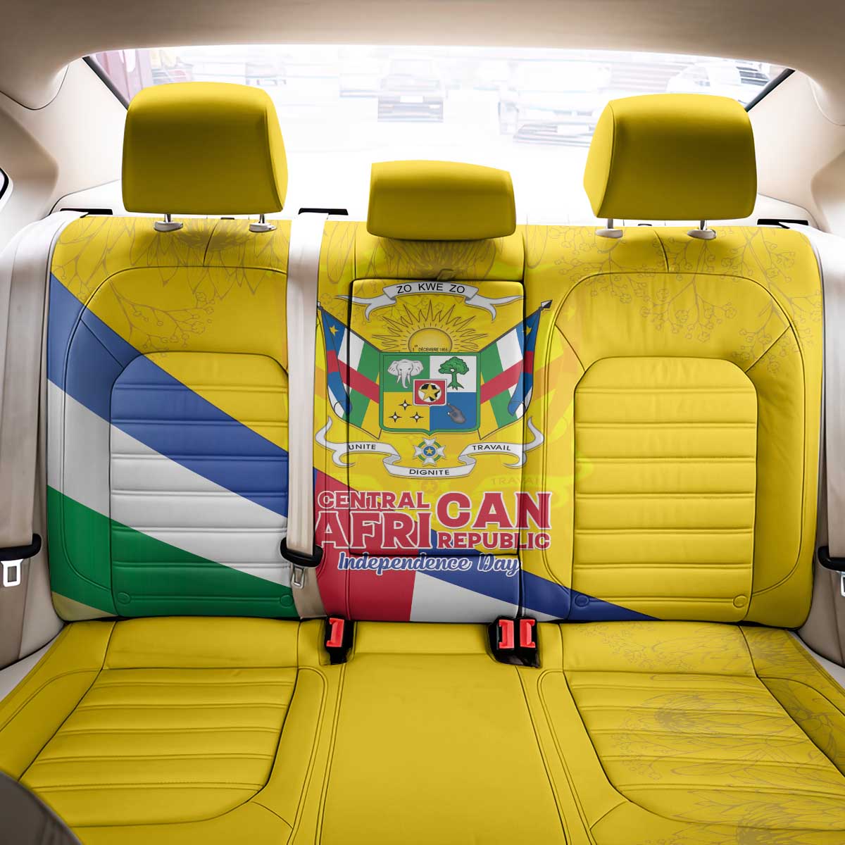 CAR Back Car Seat Cover Happy 65th Independence Day