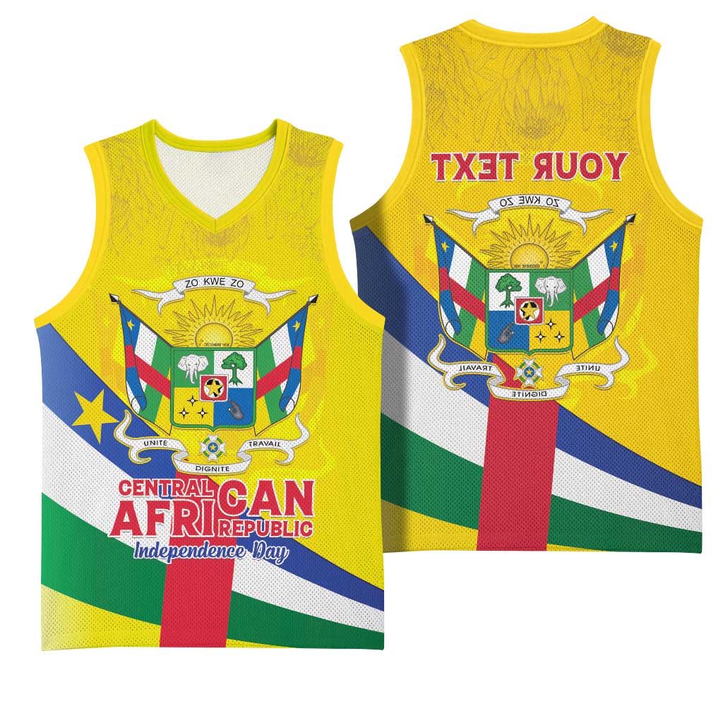 Personalised CAR Basketball Jersey Happy 65th Independence Day - African Pride