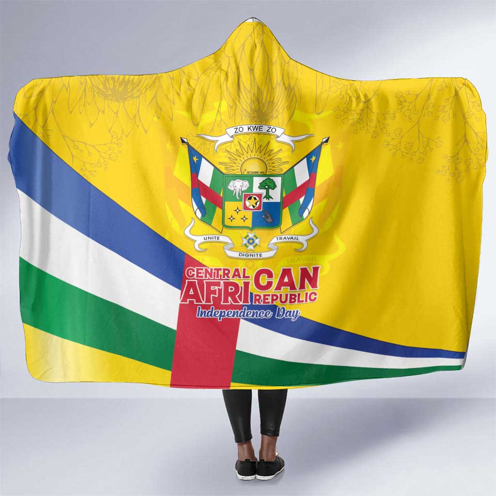 CAR Hooded Blanket Happy 65th Independence Day