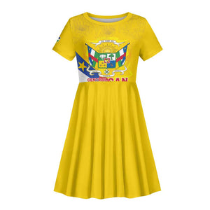 Personalised CAR Kid Short Sleeve Dress Happy 65th Independence Day