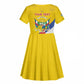 Personalised CAR Kid Short Sleeve Dress Happy 65th Independence Day