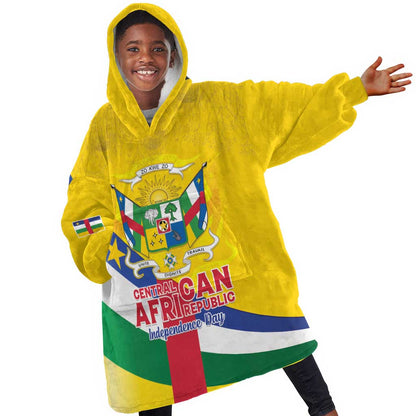 Personalised CAR Kid Wearable Blanket Hoodie Happy 65th Independence Day