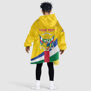 Personalised CAR Kid Wearable Blanket Hoodie Happy 65th Independence Day