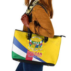 CAR Leather Tote Bag Happy 65th Independence Day