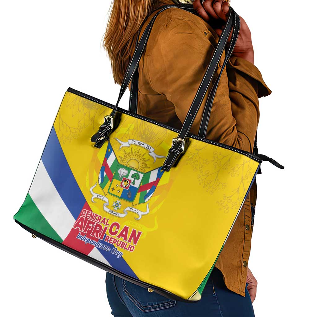 CAR Leather Tote Bag Happy 65th Independence Day