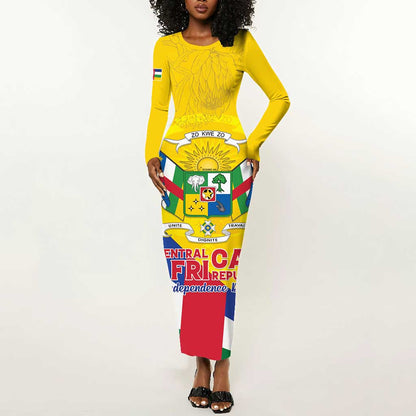 Personalised CAR Long Sleeve Bodycon Dress Happy 65th Independence Day