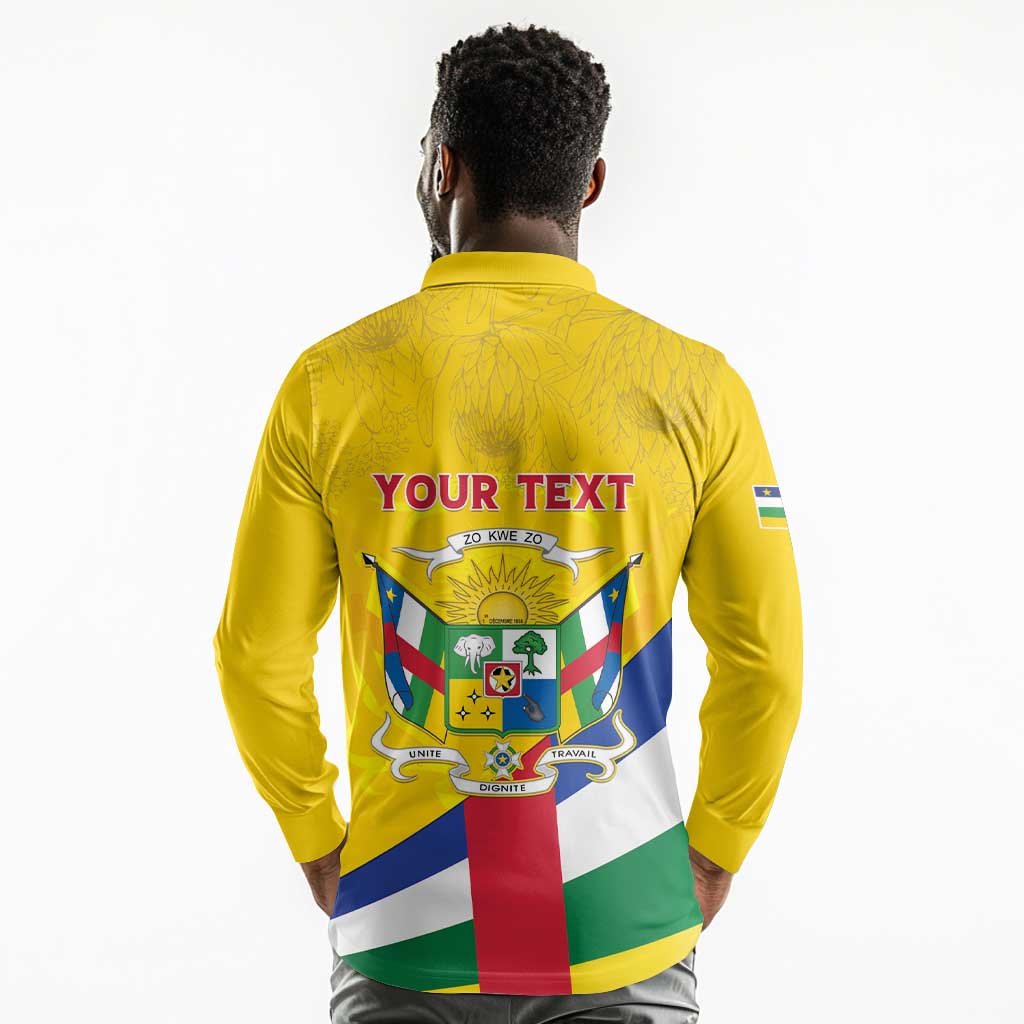 Personalised CAR Long Sleeve Polo Shirt Happy 65th Independence Day