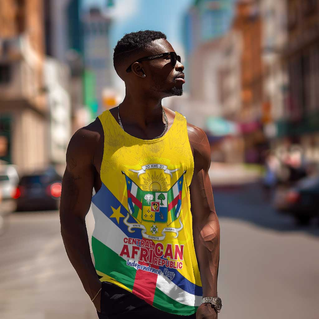 Personalised CAR Men Tank Top Happy 65th Independence Day