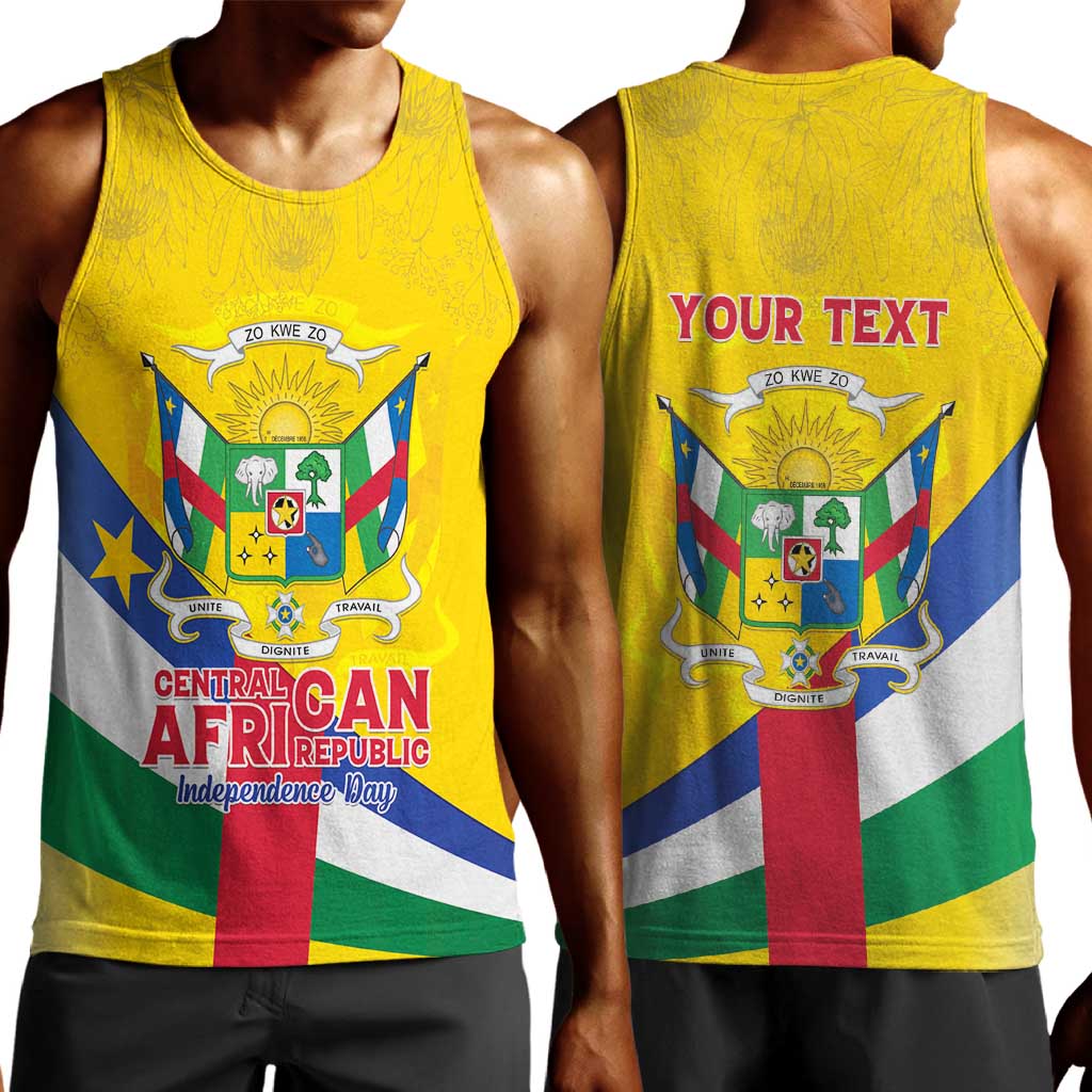 Personalised CAR Men Tank Top Happy 65th Independence Day