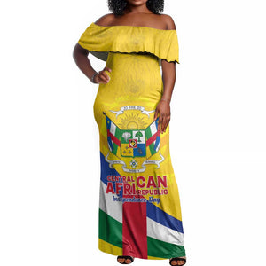 Personalised CAR Off Shoulder Maxi Dress Happy 65th Independence Day