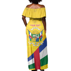 Personalised CAR Off Shoulder Maxi Dress Happy 65th Independence Day